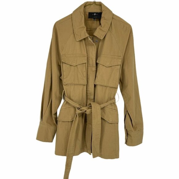 7 for  all Mankind khaki utility jacket waist tie - Picture 16 of 16